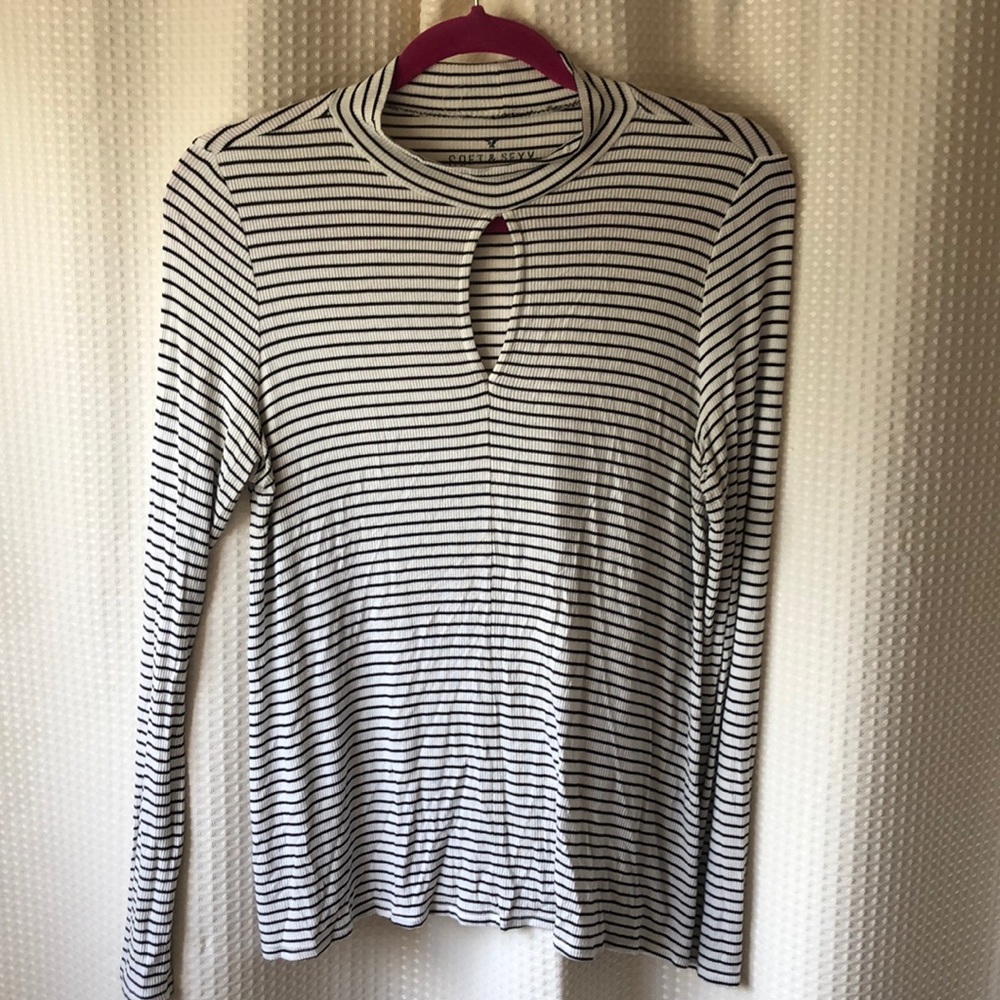 Black and white striped long sleeve
